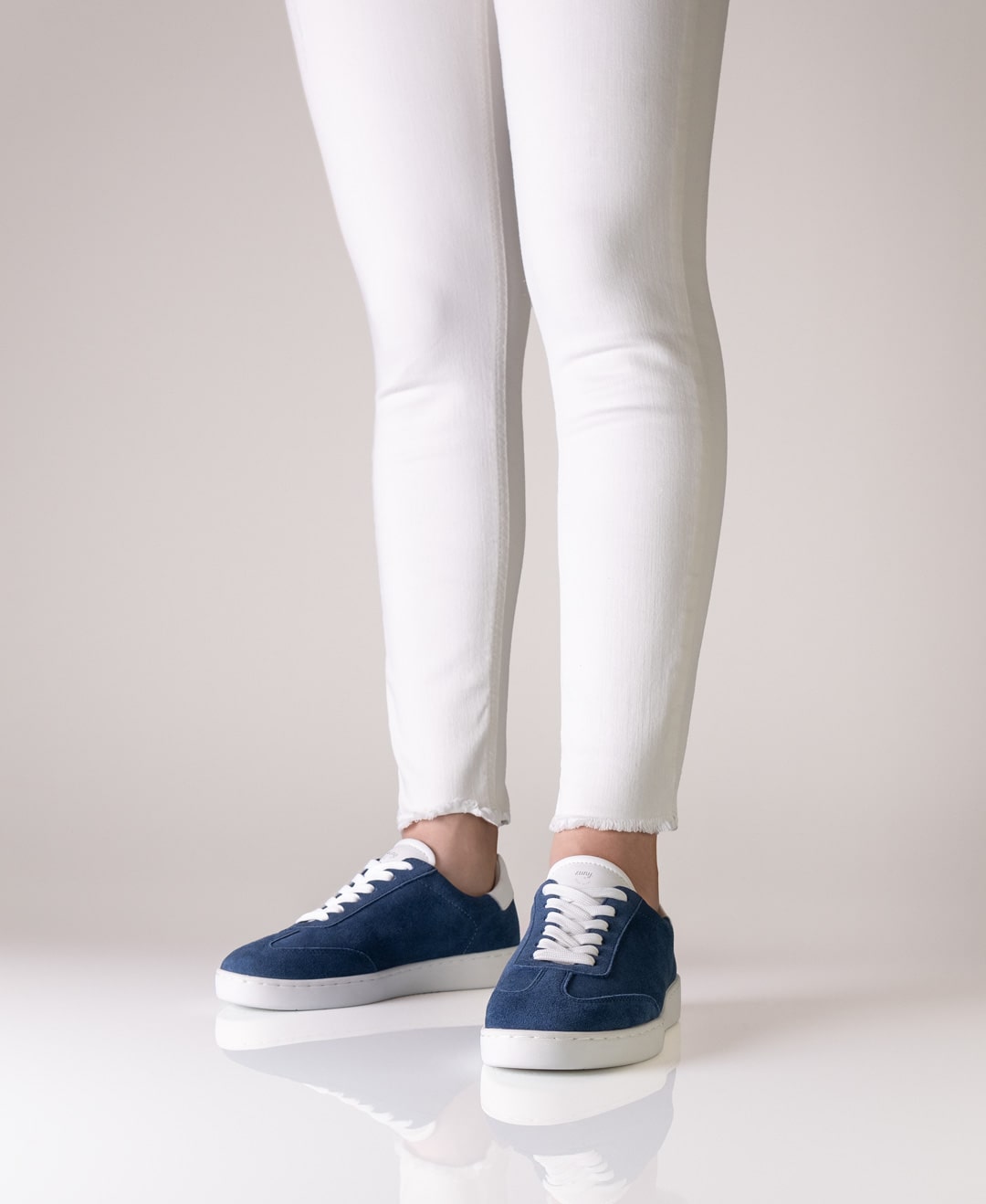 Anna kern 7005 Womens dance snker Goat suede – blue