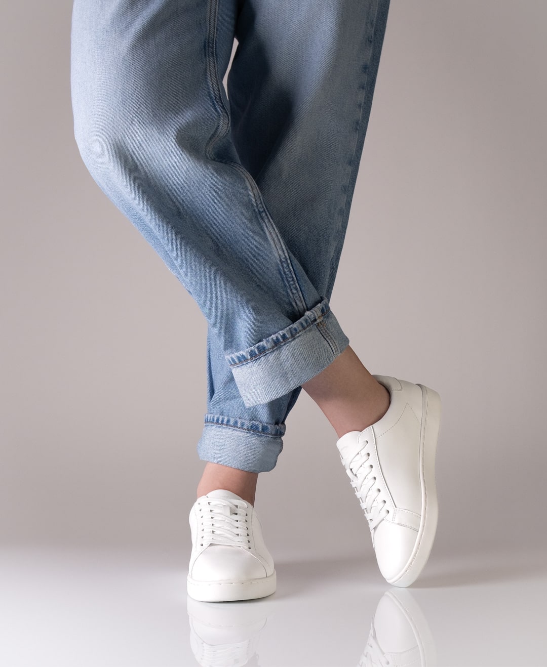 Anna kern 7025 Womens dance sneaker Nappa leather – white