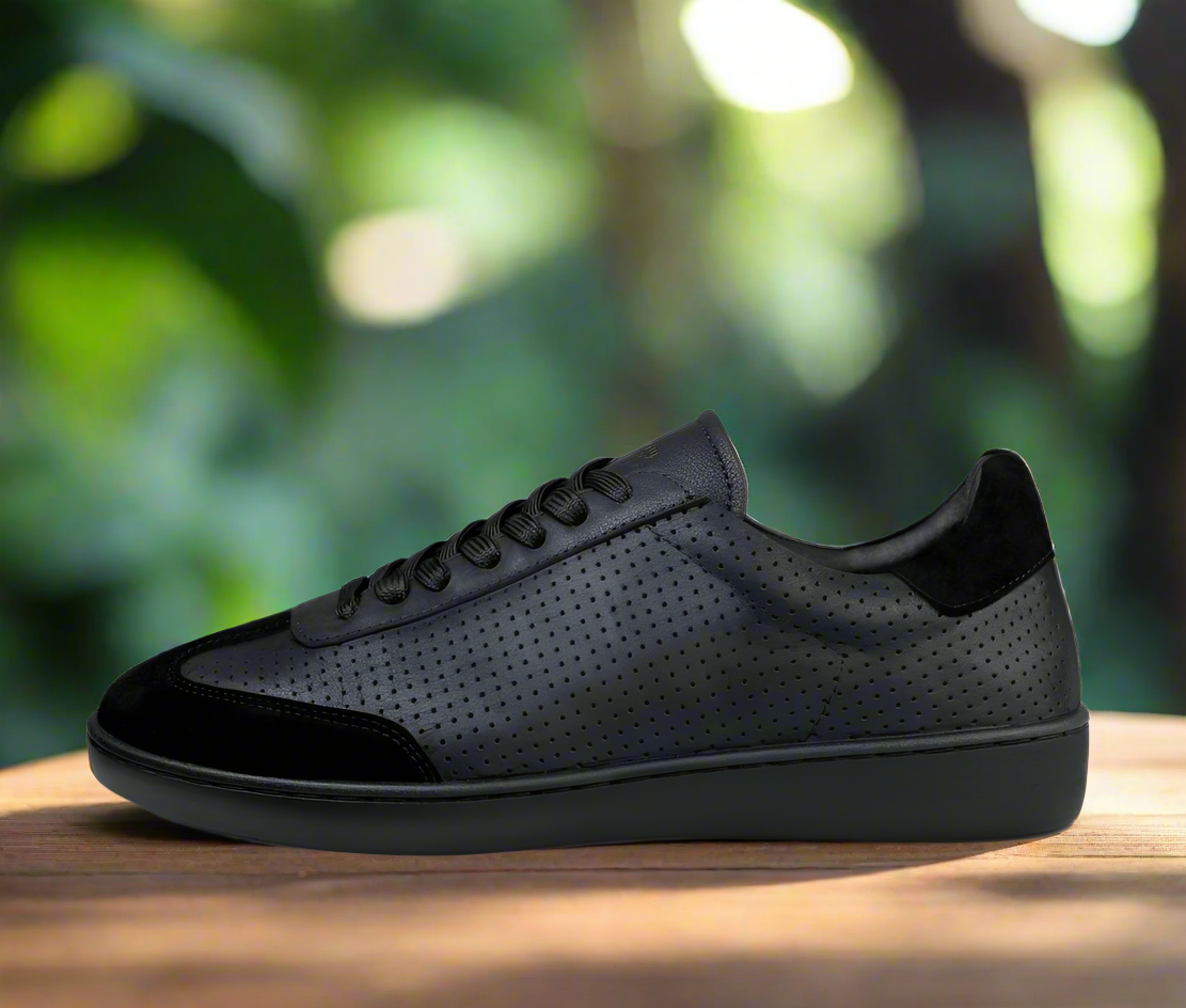 Anna kern 7030 Womens dance sneaker Nappa leather / Goat suede – black