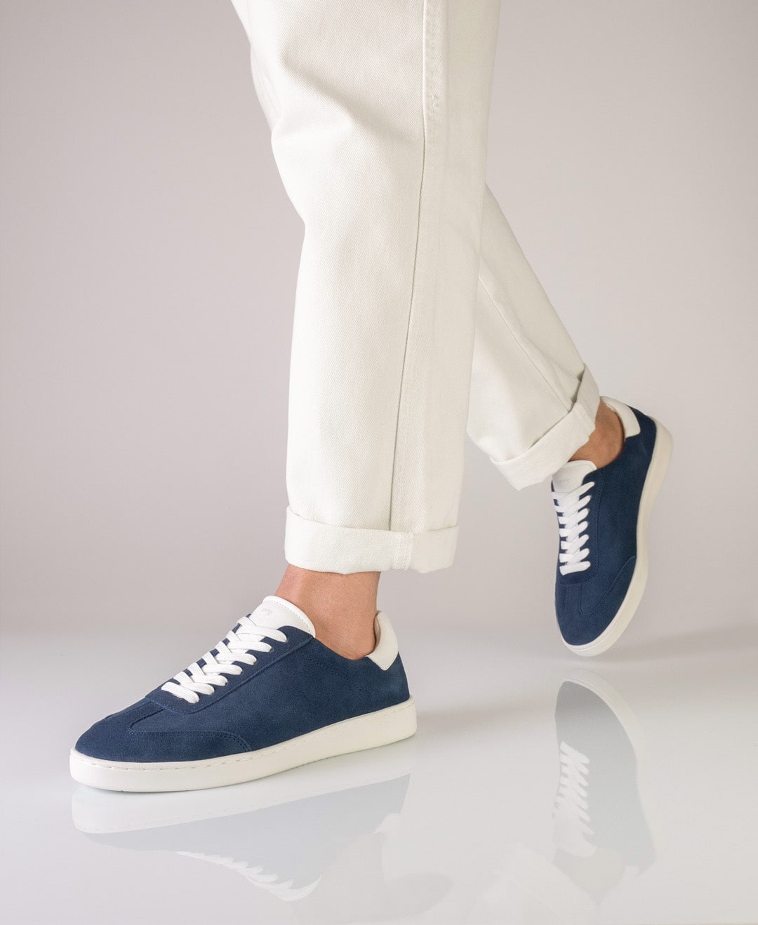 Anna Kern 7405 Mens Trainer, Goat suede – blue