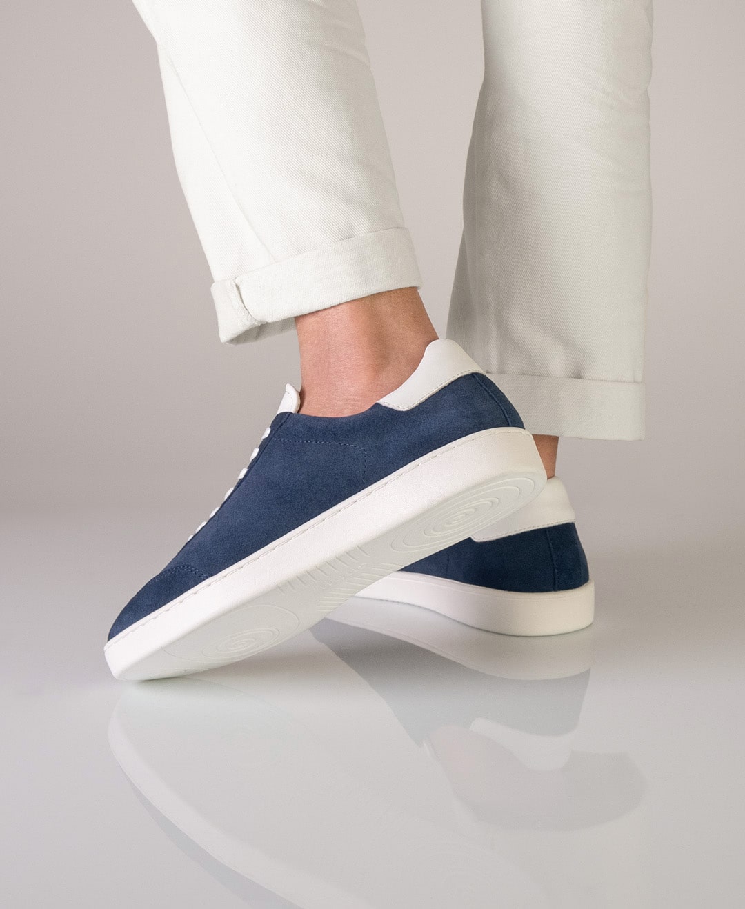 Anna Kern 7405 Mens Trainer, Goat suede – blue