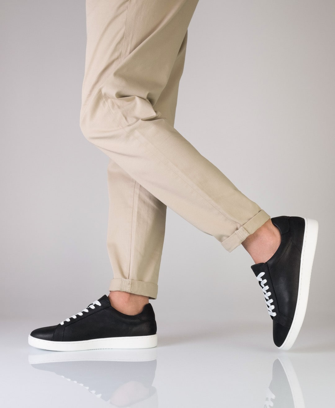 Anna Kern 7410 Mens Trainer, Nappa leather – black