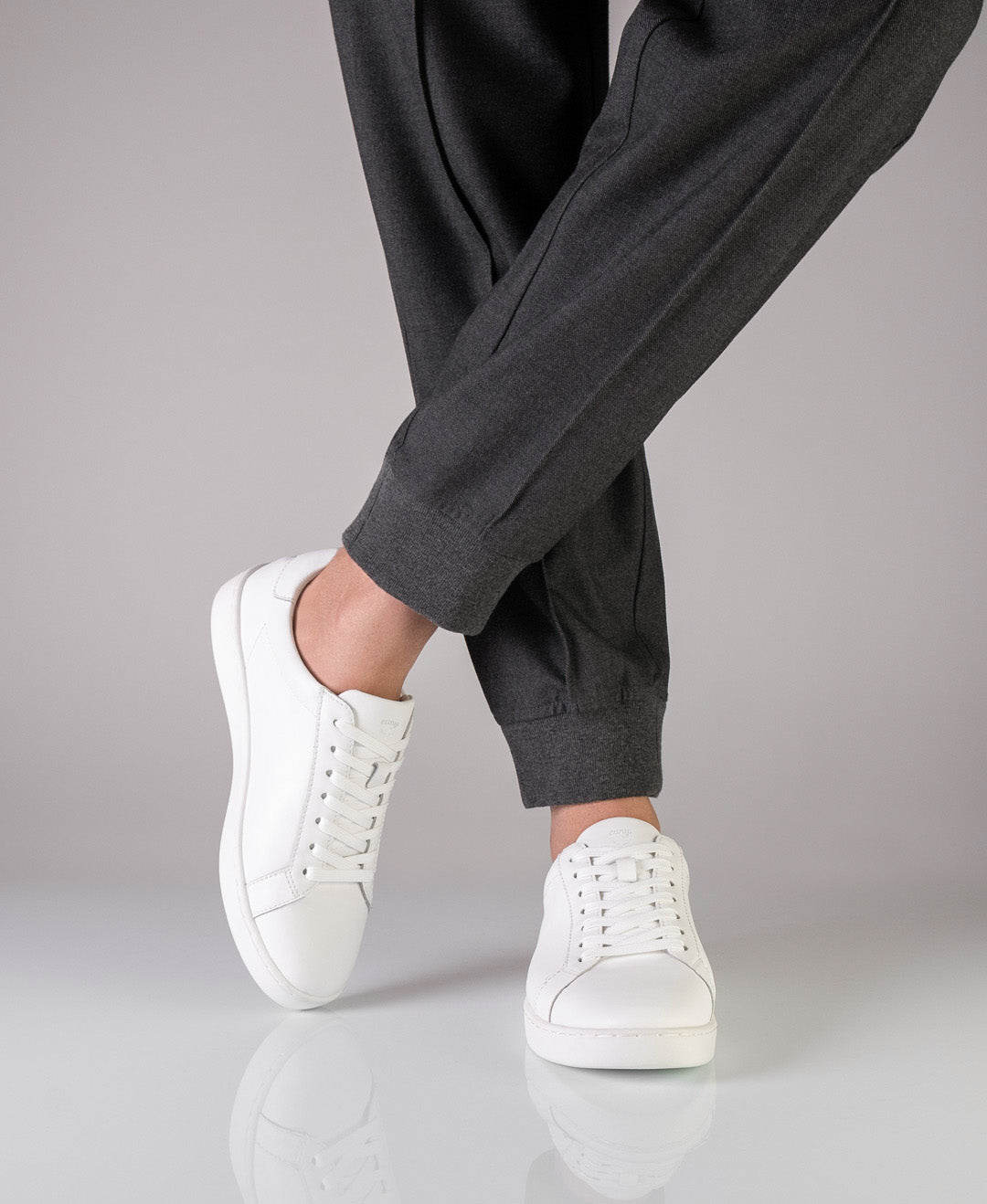 Anna Kern 7425 Mens Trainer, Nappa leather – white