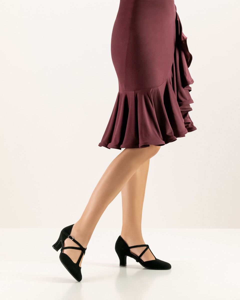Werner Kern Merle Black suede 6 cm Heel