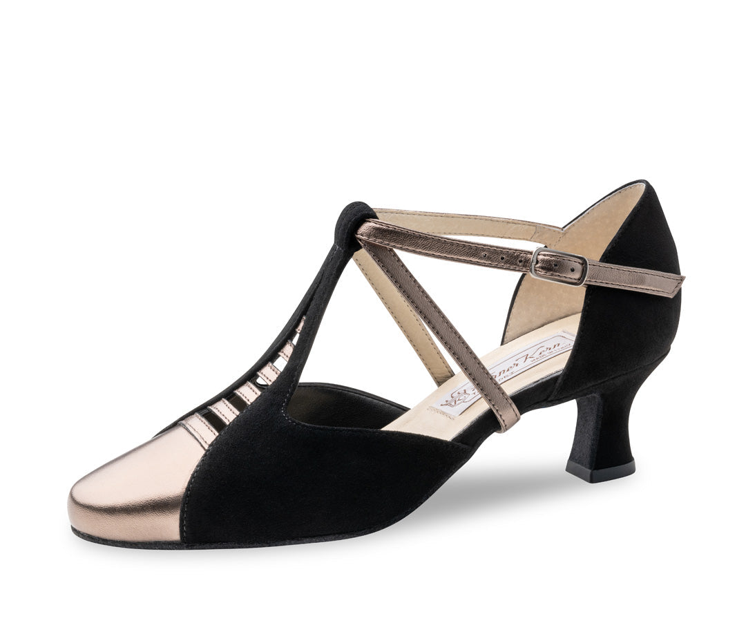 Werner Kern Pippa Goat suede / Nappa leather – antique / black