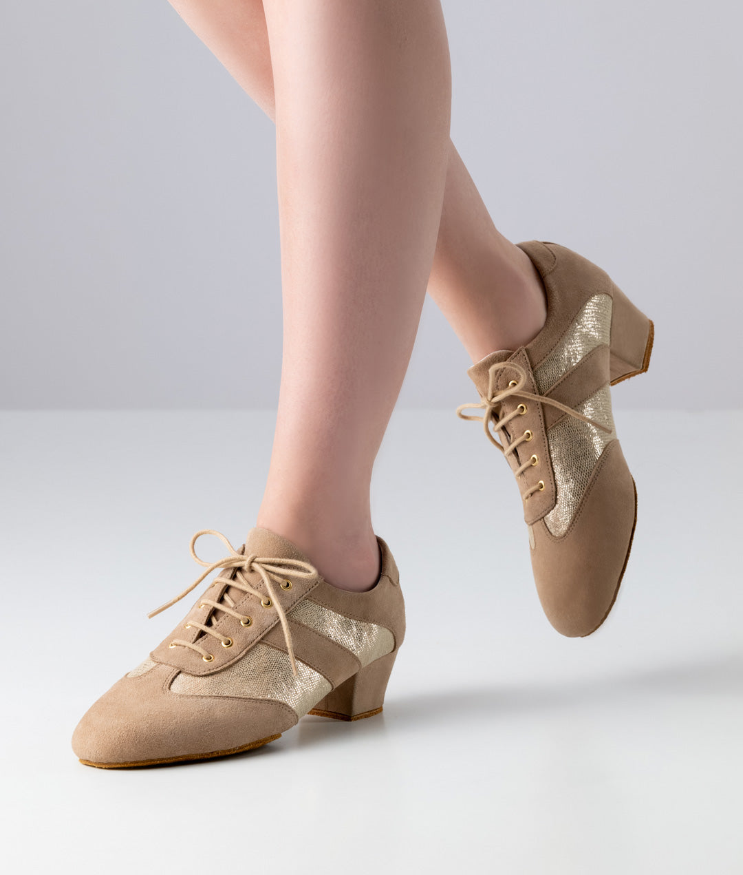 Werner kern Sandrine Printed leather / Suede – beige / gold