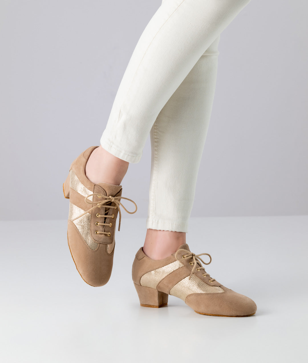 Werner kern Sandrine Printed leather / Suede – beige / gold
