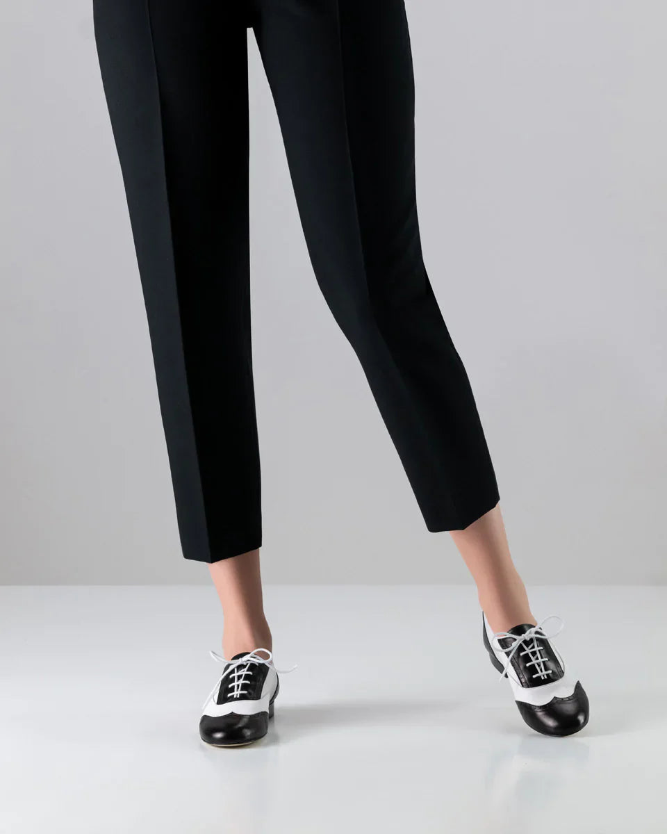 Taylor  Nappa leather – black / white, Suede sole