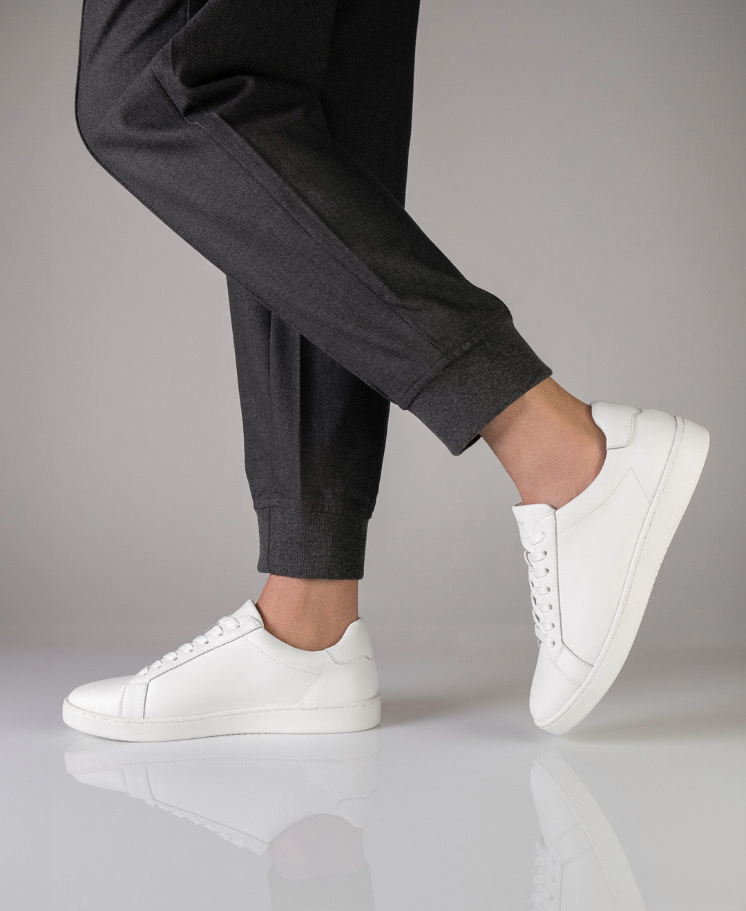 Anna Kern 7425 Mens Trainer, Nappa leather – white