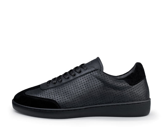 Anna Kern 7430 Mens Trainer, Nappa leather / Goat suede – black