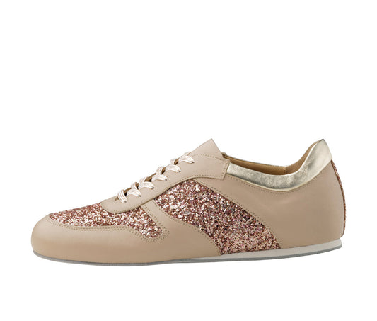 Werner Kern Honey Nappa leather / Brocade – beige / platin